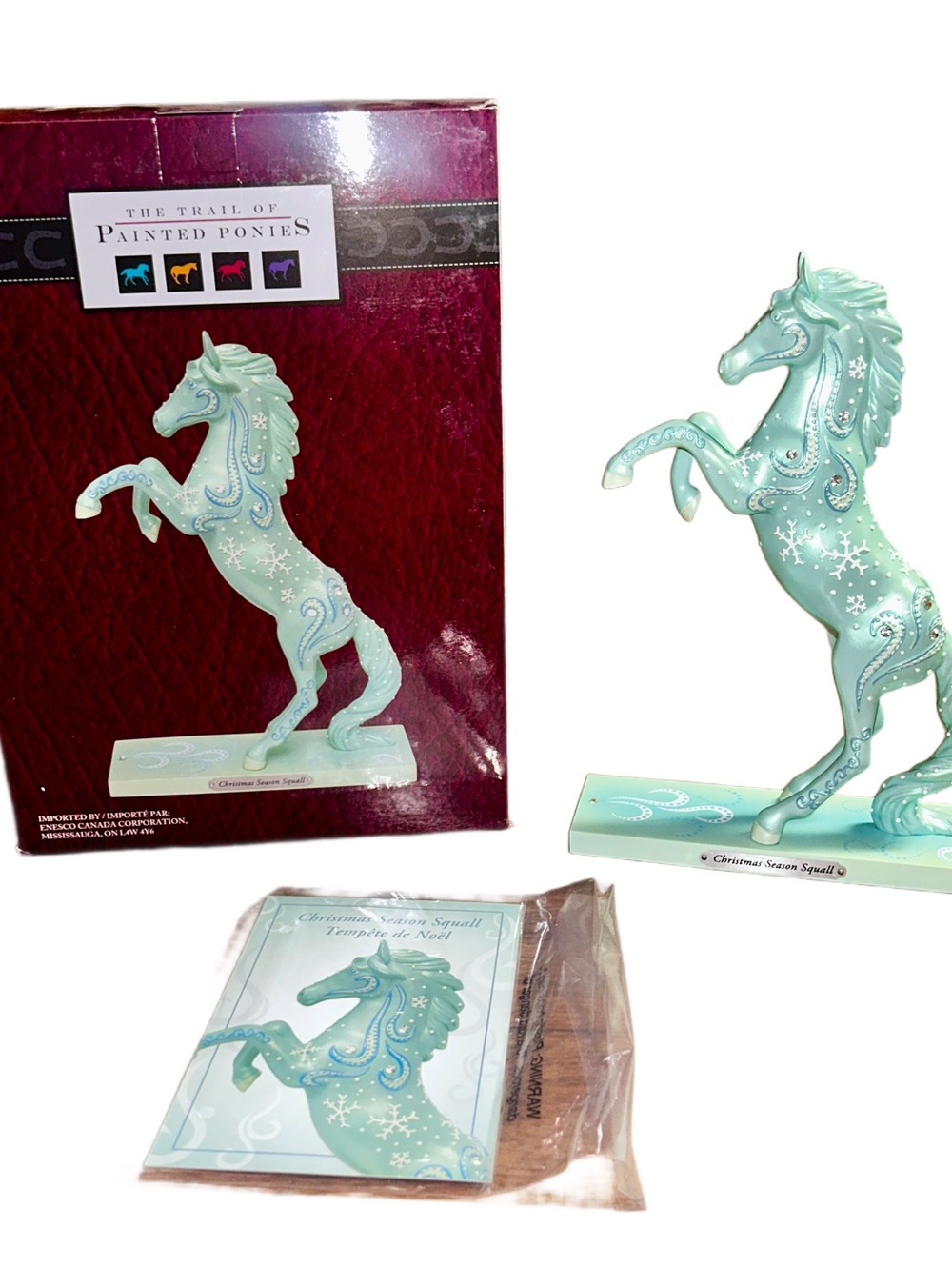 The Trail Of Painted Ponies ~ The Christmas Season Squall ~ Blue/ White Horse